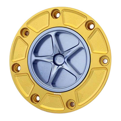 Bouchon de réservoir Evotech aluminium Titane/Or Honda CBR 600 RR 00-25