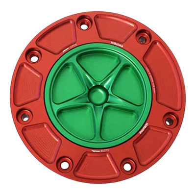 Bouchon de réservoir Evotech aluminium Vert/Rouge Honda CBR 600 RR 00-25