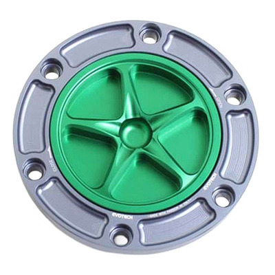 Bouchon de réservoir Evotech aluminium Vert/Titane Aprilia Tuono 660 21-25