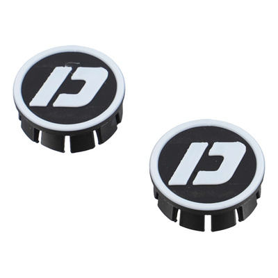 Bouchons de cadre Doppler noir/blanc Derbi Senda