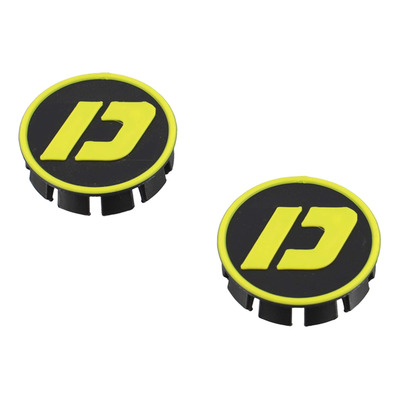 Bouchons de cadre Doppler noir/jaune Derbi Senda