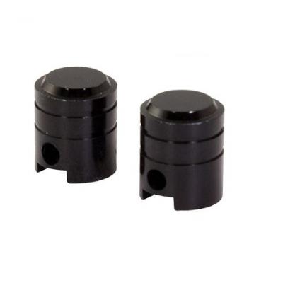 Bouchons de valve forme de piston noirs