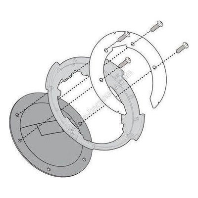 Bride Givi pour fixation Tanklock Voge Trofeo 300 AC Scrambler 22-24
