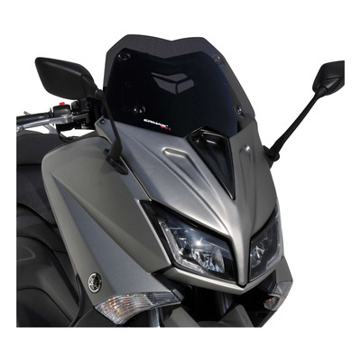 Bulle Ermax Hypersport 35 cm découpe en V Yamaha T-Max 530 12-16 gris satin opaque