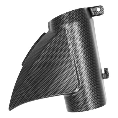 Cache fourche avant gauche effet carbone d'origine 1B006051 Piaggio Beverly 300 2016-20