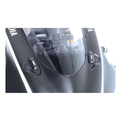 Caches orifices rétroviseurs R&G Racing noir Yamaha YZF-R6 17-18