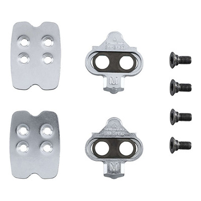 Cales Pédales Automatiques VTT Shimano SM-SH56 avec Plaque Fixation Argent