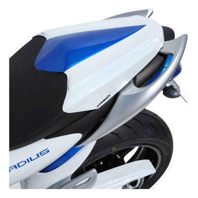 Capot de selle Ermax blanc/bleu métal clair Suzuki SFV 650 Gladius 09-15
