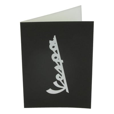 Carte de vœux Vespa Logo noir (10,5x15,5 mm)