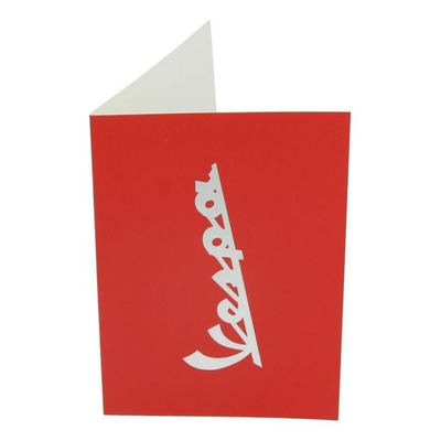 Carte de vœux Vespa Logo rouge (10,5x15,5 mm)