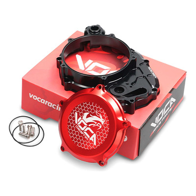 Carter d’embrayage Voca Racing noir avec couvercle rouge AM6
