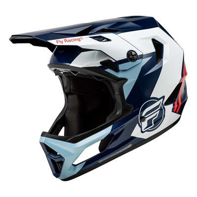 Casque BMX enfant Fly Racing Rayce Blanc/Bleu
