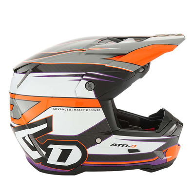 Casque cross 6D ATR-3 Hyper glossy neon orange/purple