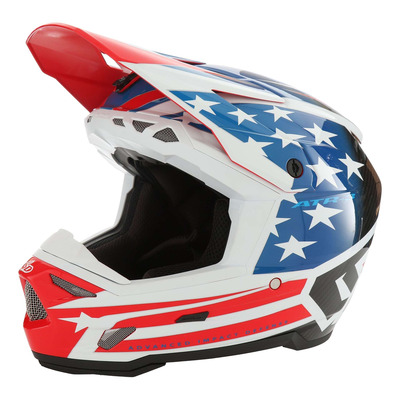 Casque cross 6D ATR-3 Patriot bleu/blanc/rouge brillant