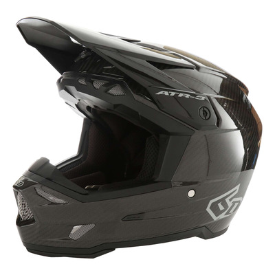 Casque cross 6D ATR-3 Solid noir brillant carbone