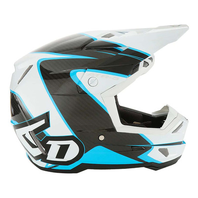 Casque cross 6D ATR-3 Wave glossy cyan/white
