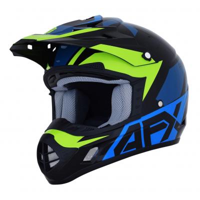 Casque cross AFX FX-17 noir/bleu/vert