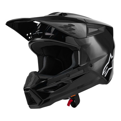 Casque cross Alpinestars SM3 Solid black glossy