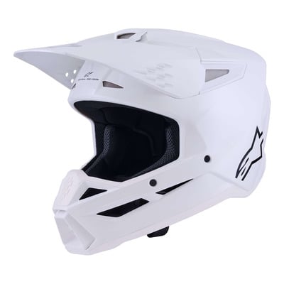 Casque cross Alpinestars SM3 Solid white glossy