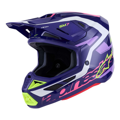 Casque cross Alpinestars SM7 Deed purple/pink glossy