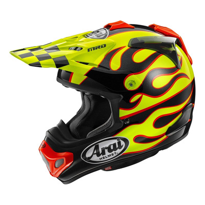 Casque cross Arai MX-V Evo Flame yellow