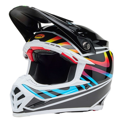 Casque cross Bell Moto-9S Flex Drift gloss black multicolor