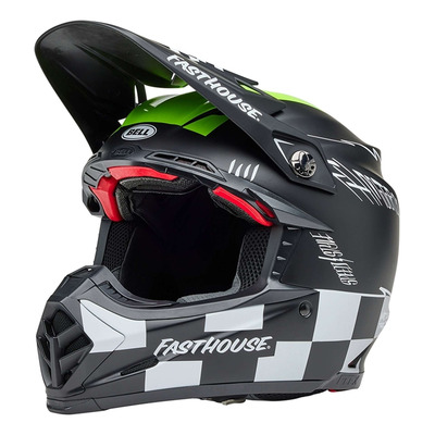 Casque cross Bell Moto-9S Flex Fasthouse Smoke Bomb matte gloss black/HiViz yellow