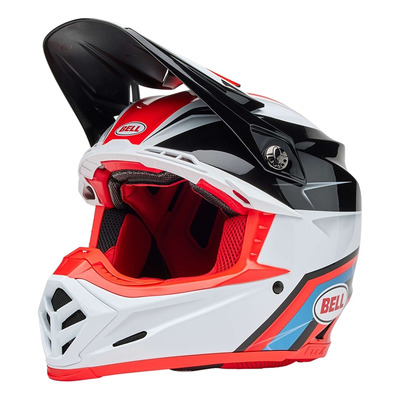 Casque cross Bell Moto-9S Flex Merchant gloss red/black