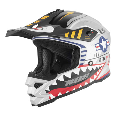 Casque cross enfant Nox N761 Kid Fighter argent mat