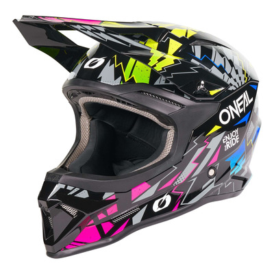 Casque cross enfant O’Neal 1SRS Youth Stixx V27 black/multi