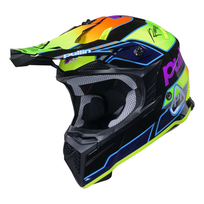 Casque cross enfant Pull-In Graphic + Team neon