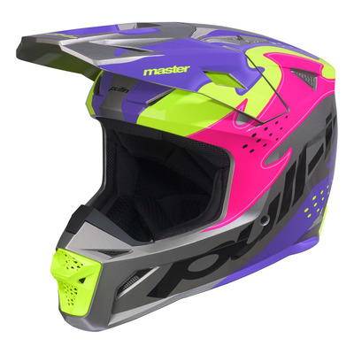Casque cross enfant Pull-In Kid Master Graphic purple/grey