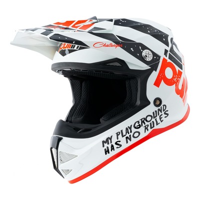 Casque cross enfant Pull-in Trash blanc/noir/rouge