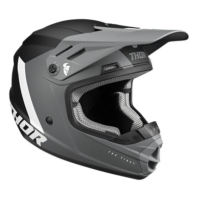 Casque cross enfant Thor Sector Chev gris/noir mat