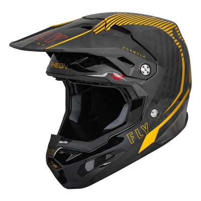 Casque cross Fly Racing Formula Carbone Tracer or/noir