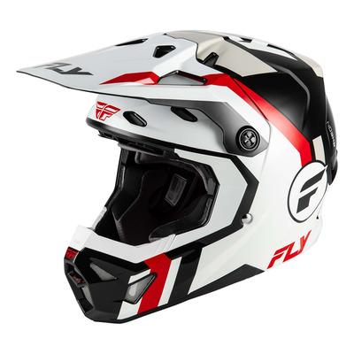 Casque cross Fly Racing Formula CP Seal white/black/red