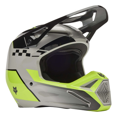 Casque cross Fox Racing V1 Collect grey/yellow