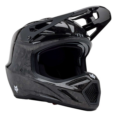 Casque cross Fox Racing V3 RS Carbon Solid black