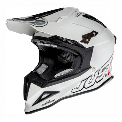 Casque cross Just1 J12 Solid blanc
