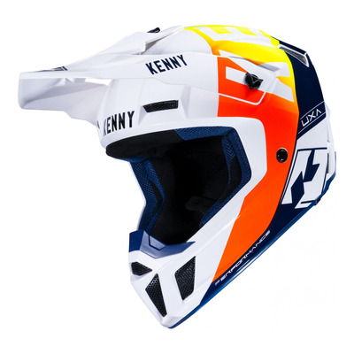 Casque cross Kenny Performance Graphic blanc/navy/rouge 2023