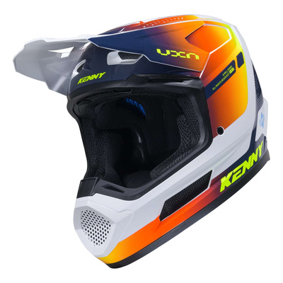 Casque cross Kenny Performance Graphic navy orange racing spe