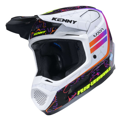 Casque cross Kenny Performance Graphic + wave black/white