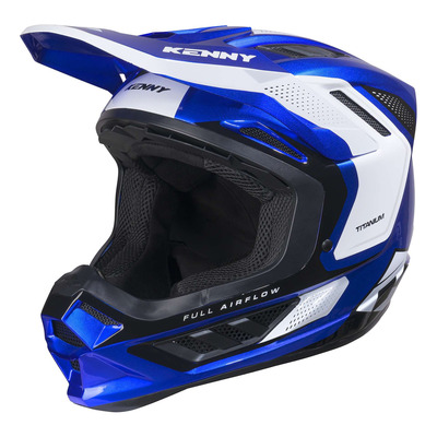Casque cross Kenny Titanium Graphic candy blue