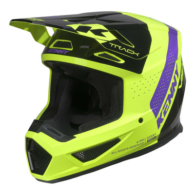 Casque cross Kenny Track Graphic Blast black neon
