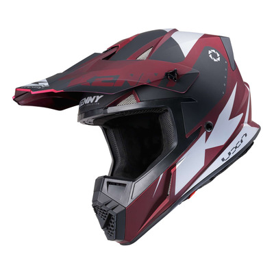 Casque cross Kenny Track Graphic candy red mat