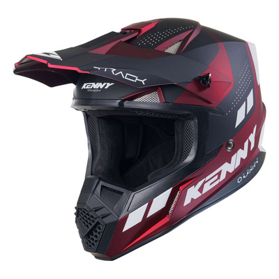 Casque cross Kenny Track Graphic Candy red matt
