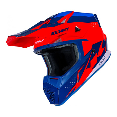 Casque cross Kenny Track Graphic rouge fluo