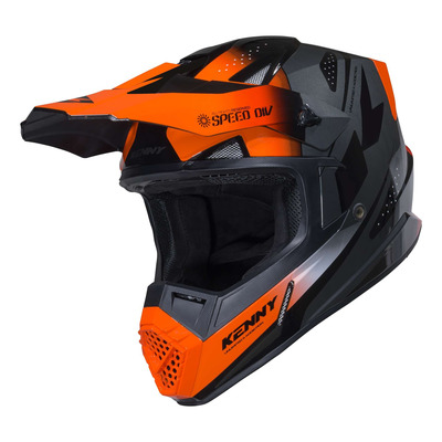 Casque cross Kenny Track Graphic Speed neon orange