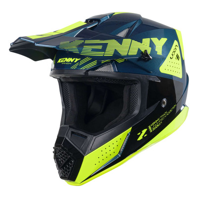 Casque cross Kenny Track Graphic Zoom petrol pearl