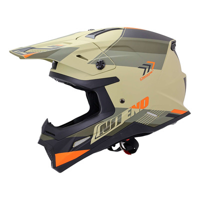 Casque cross NOEND Dagger - Kaki / Orange Mat
